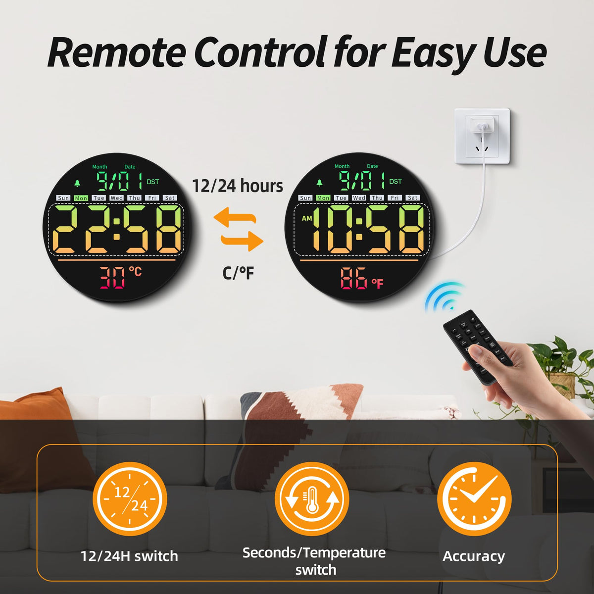 Maxstar temperature display shows room temperature for comfort