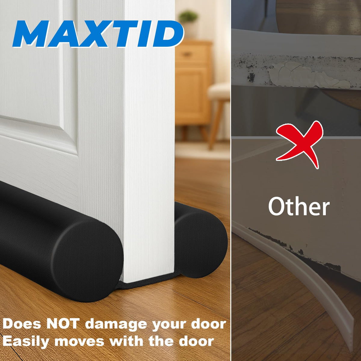 MAXTID compact bedroom door draft stopper compact and easy to store