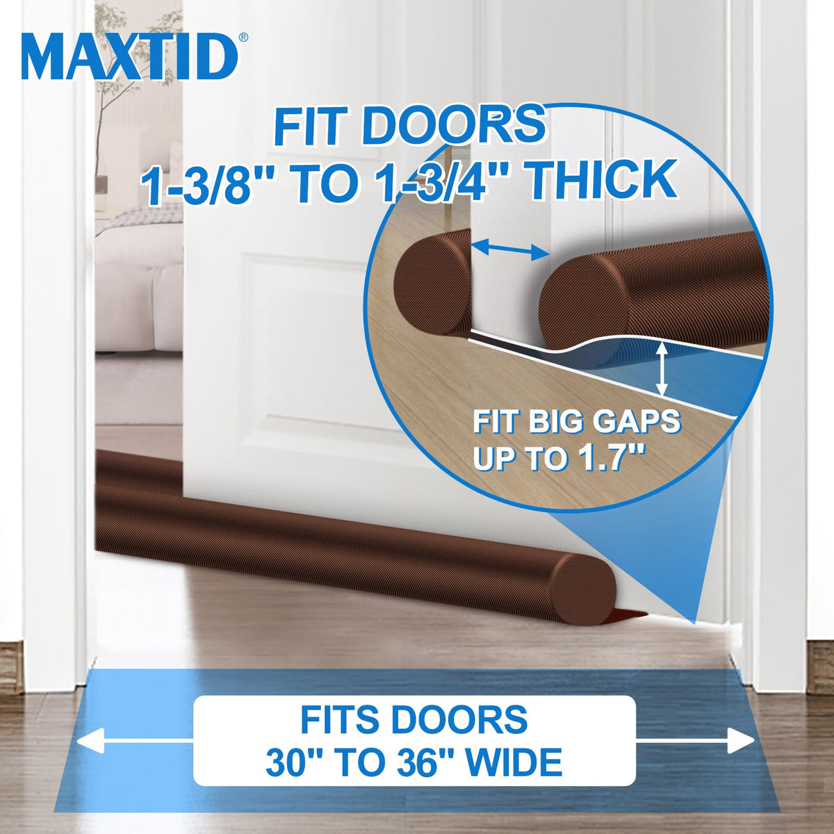 MAXTID double-sided seal delivers insulation on both sides of interior doors.