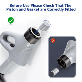 MaxxGeek Toilet Plunge Blaster natural rubber drain spout seals tightly for effective plunging.