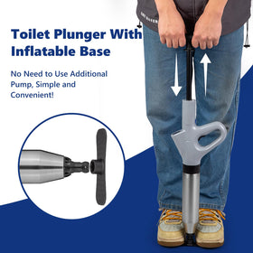 MaxxGeek Toilet Plunge Blaster one-piece design for simple storage.