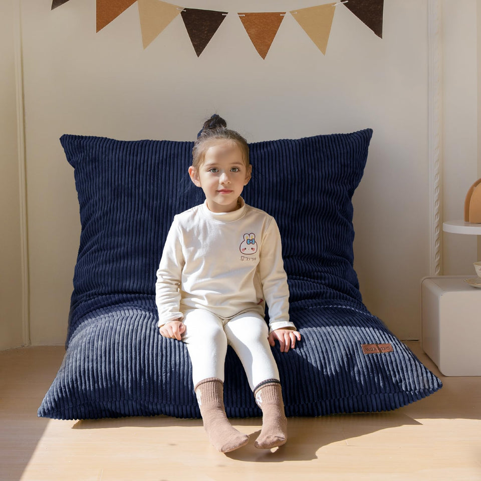 MAXYOYO 3-in-1 bean bag chair in couch mode offers versatile kids seating.