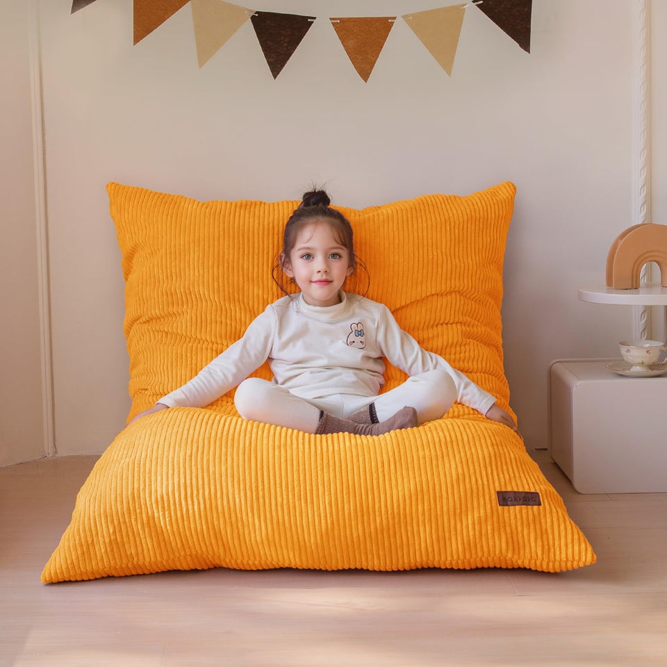 MAXYOYO 3in1 bean bag chair folded for compact storage and quick setup