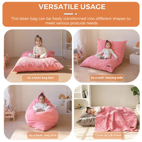 MAXYOYO bean bag floor mat used as reading nook for kids