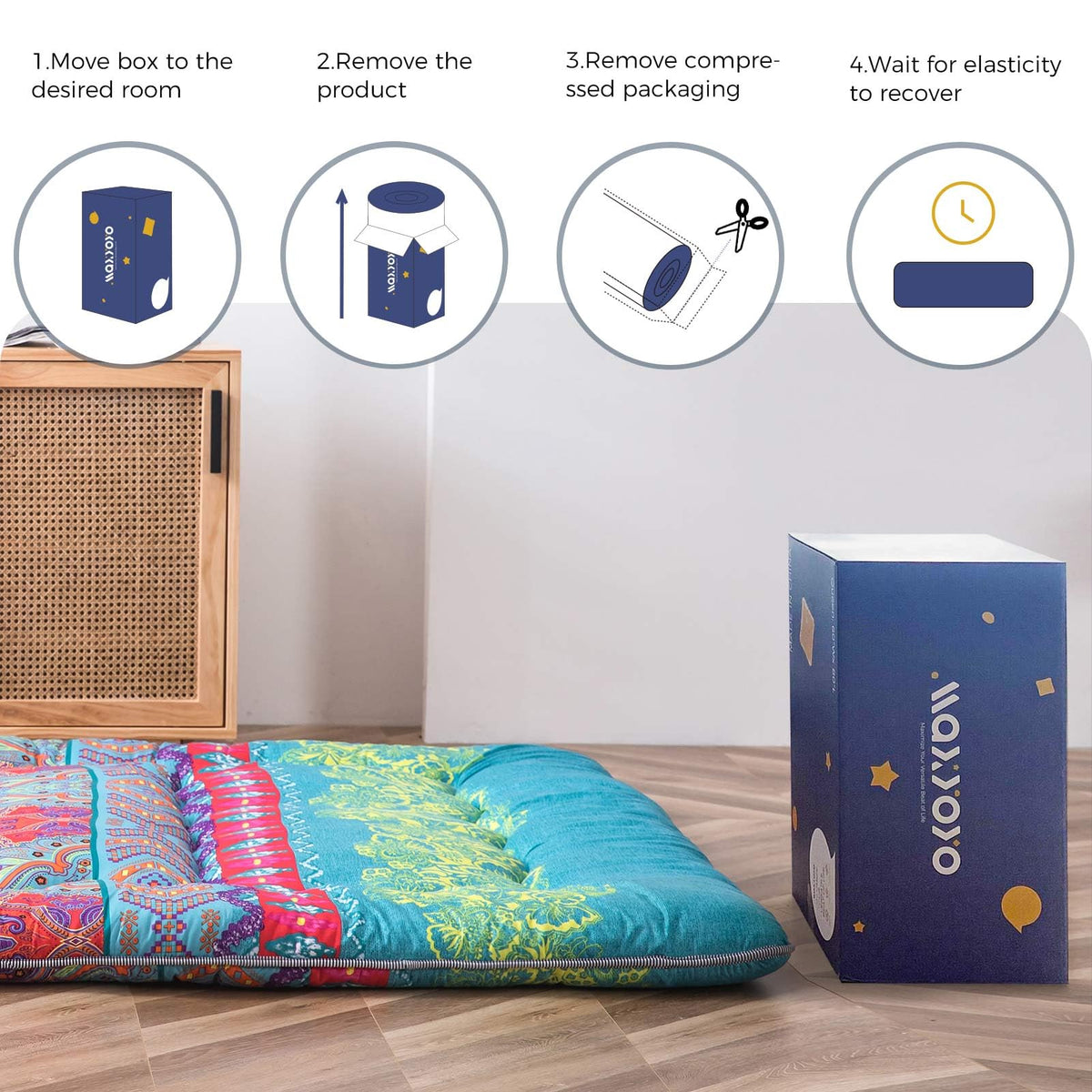 MAXYOYO quilted detail on surface supports even weight distribution