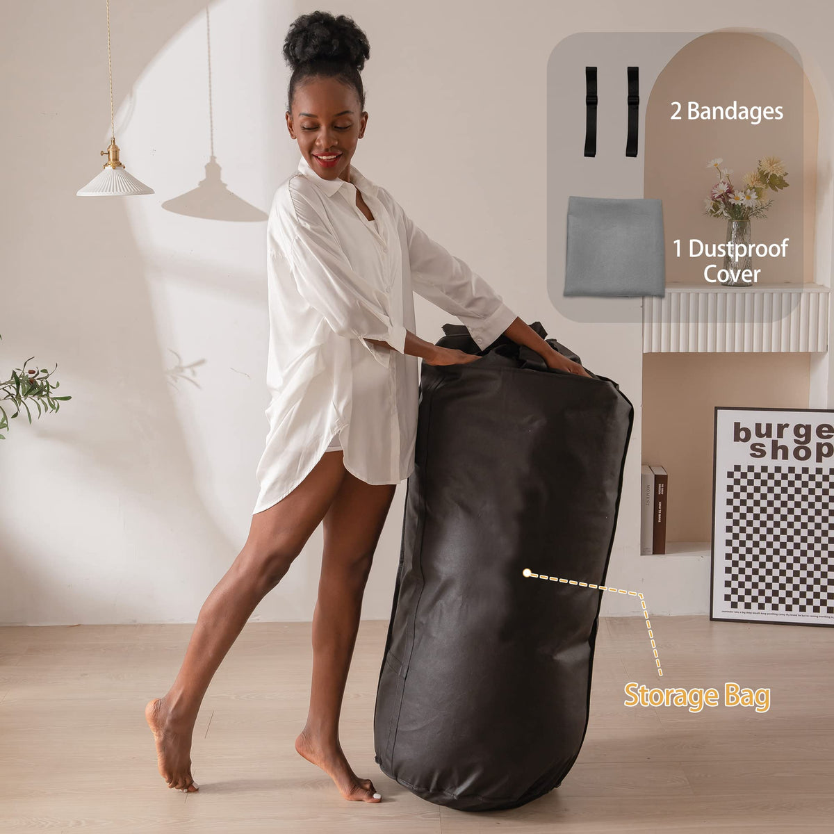 MAXYOYO futon mattress cover included for quick cleaning and protection.