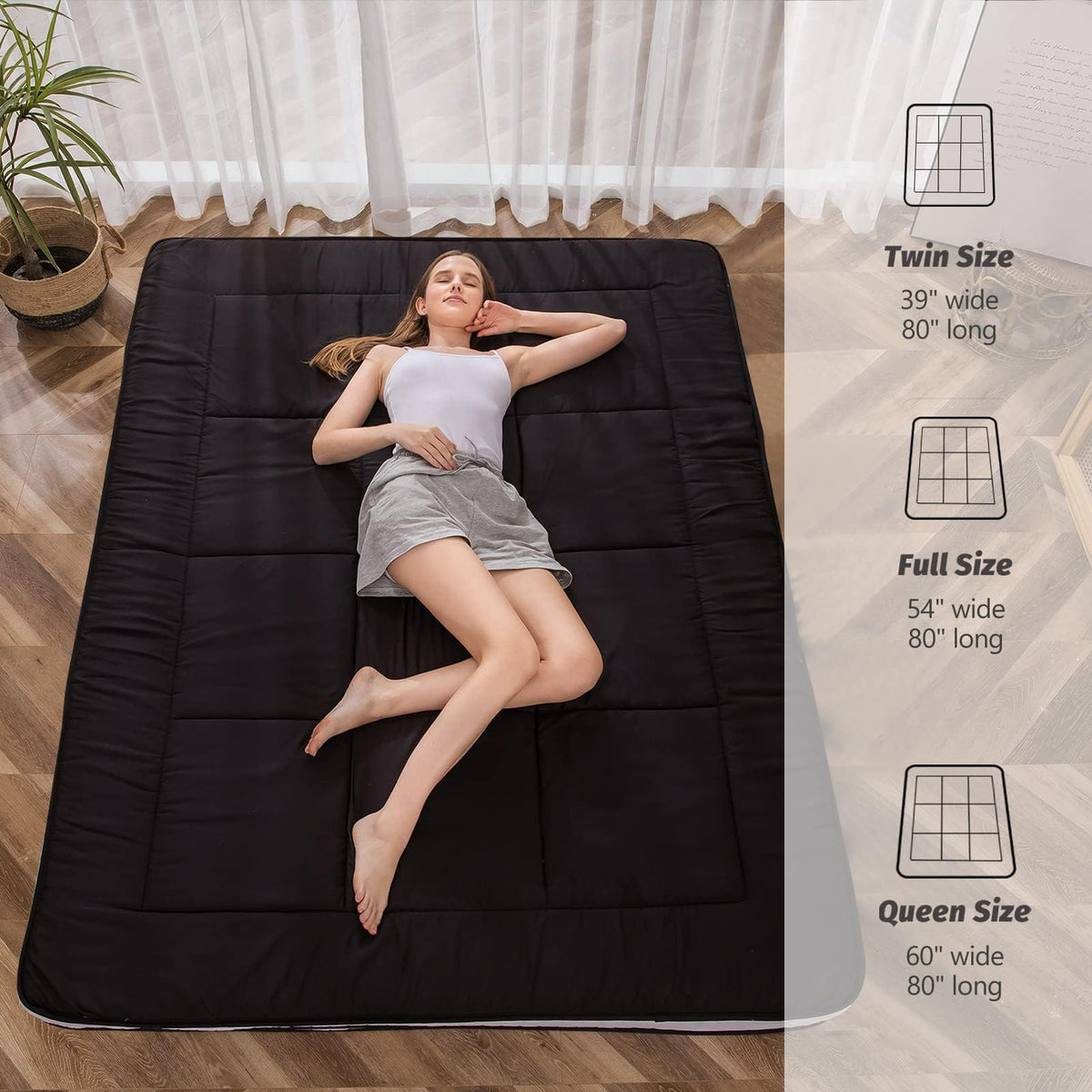 MAXYOYO Futon Mattress edge reinforcement highlights durable edge support for everyday lounging.
