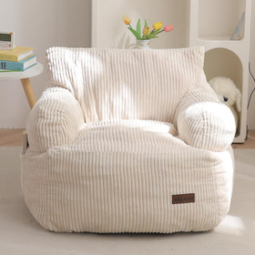 MAXYOYO Kids bean bag chair with foam-filled interior offers plush, supportive lounging.