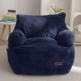 MAXYOYO Kids Bean Bag Chair in navy, perfect for lounging and play.
