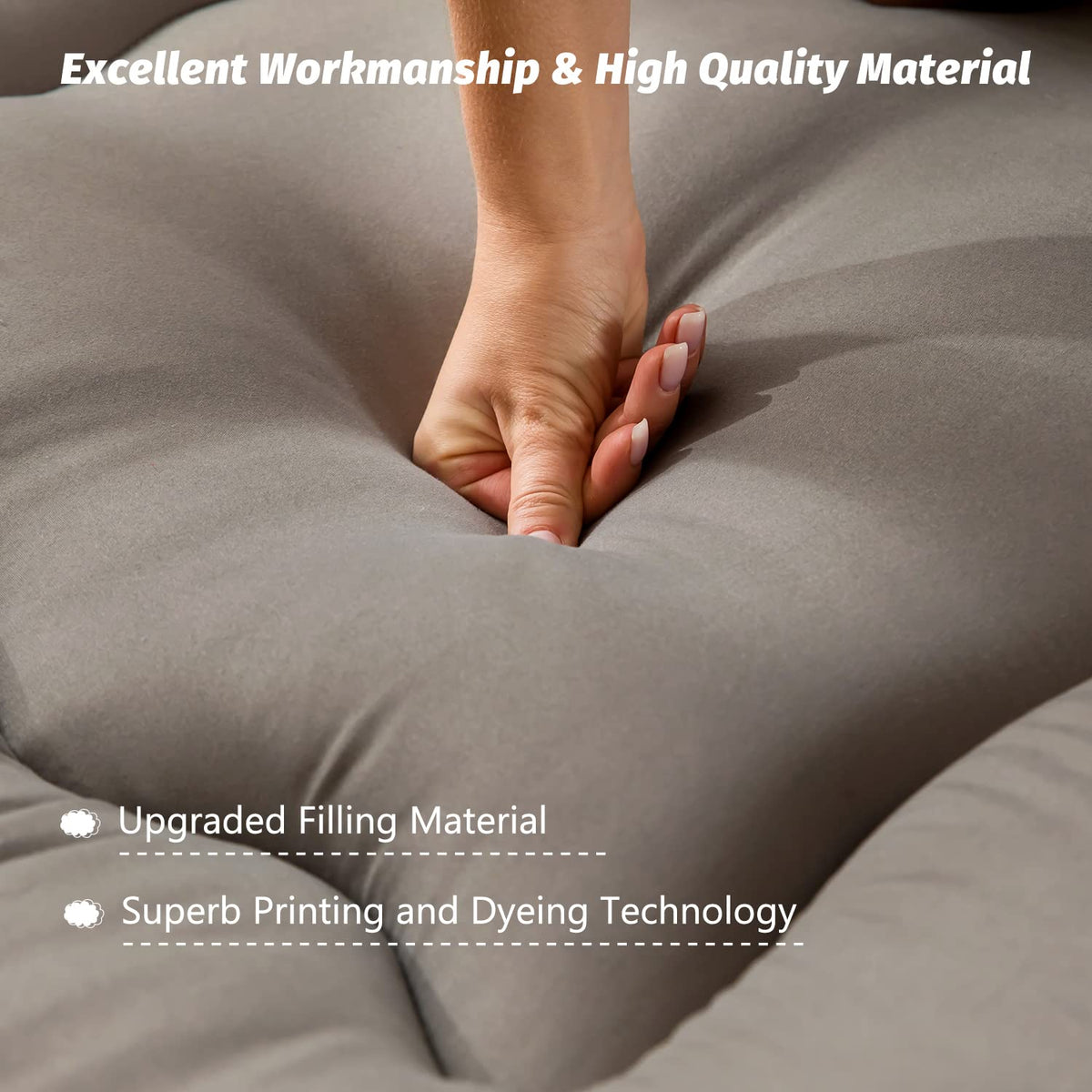MAXYOYO mattress with carry straps for portable comfort on the go.