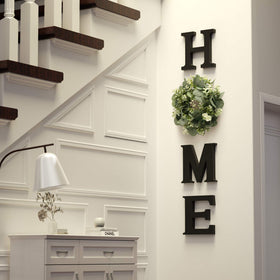 MAYICIVO artificial eucalyptus wreath enhances rustic charm and year-round appeal.