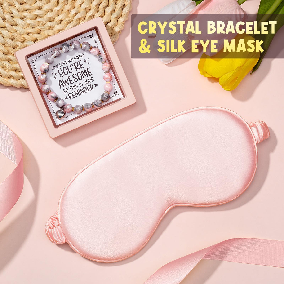 MAYICIVO silk eye mask blocks light for restful sleep