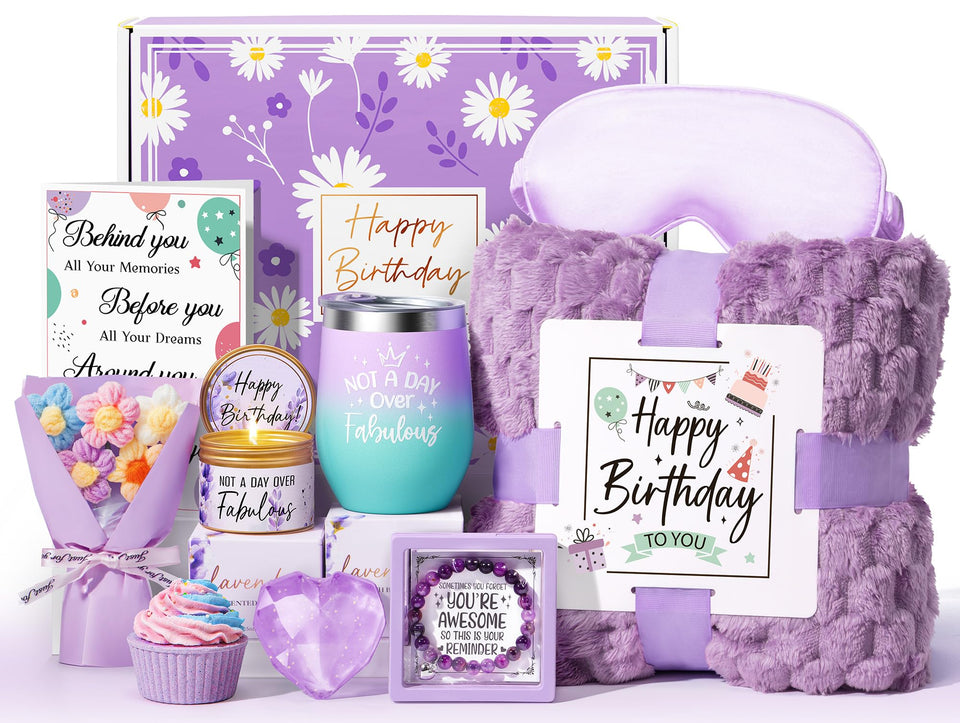 MAYICIVO birthday gifts box for women, elegant presentation and thoughtful self-care moment.