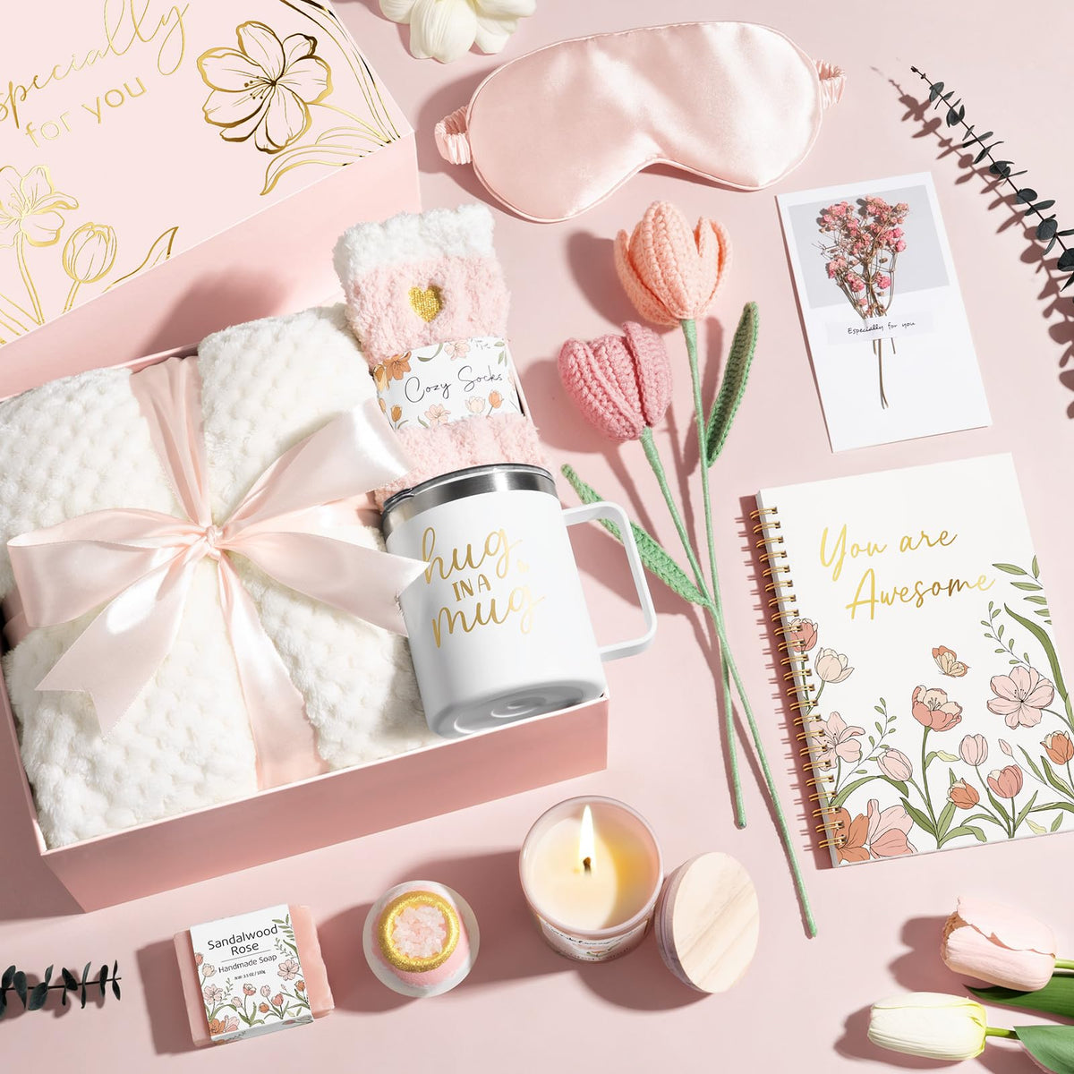MAYICIVO dried flower card adds a personal gifting touch.