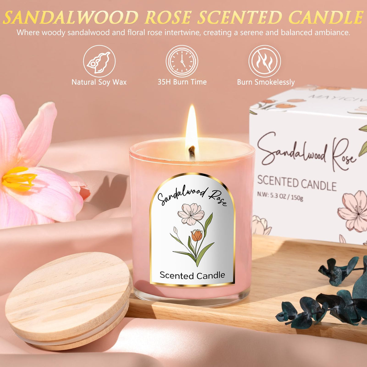 MAYICIVO handmade soap provides gentle cleansing with soft scent.