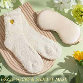 MAYICIVO silk eye mask helps for better rest.