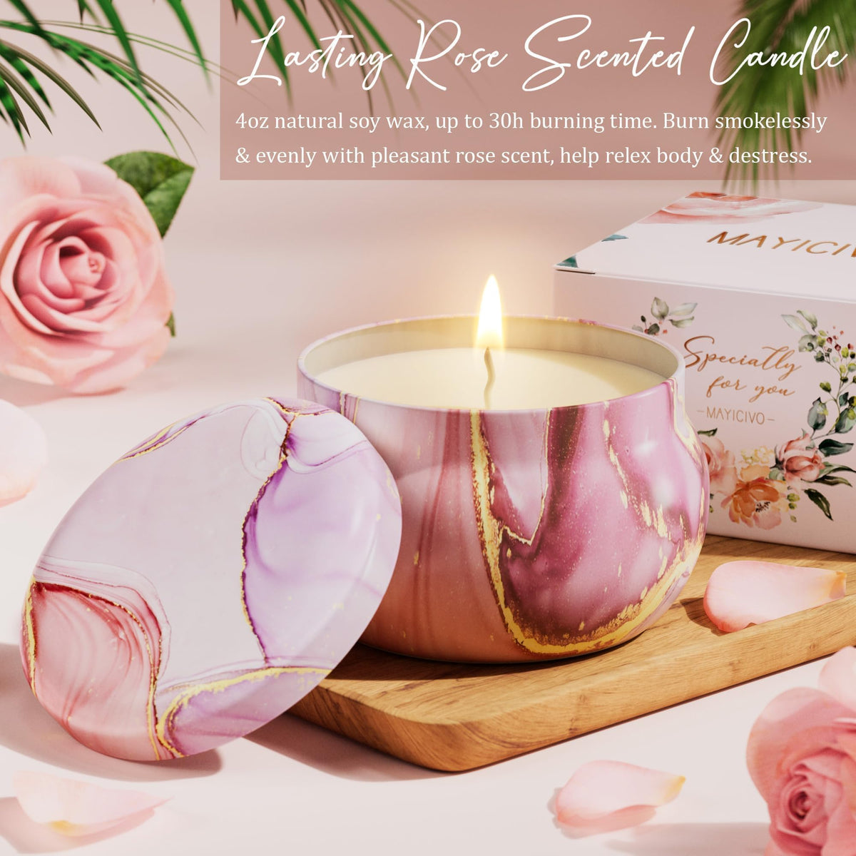 MAYICIVO silk eye mask blocks light for restful sleep.