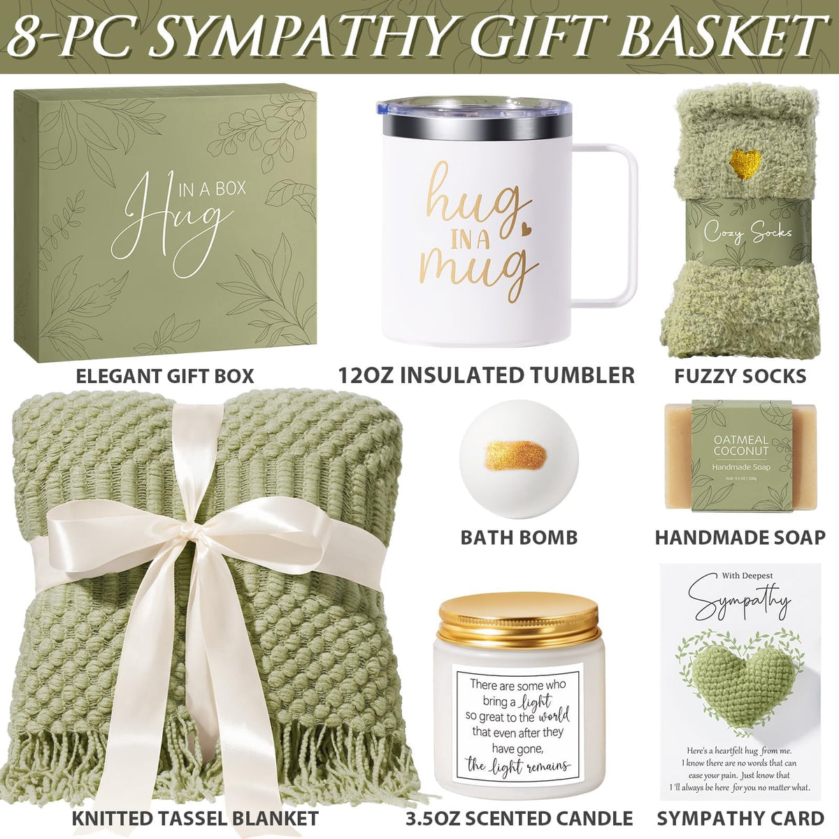 MAYICIVO sympathy tumbler image, 12oz insulated mug for warm drinks on tough days