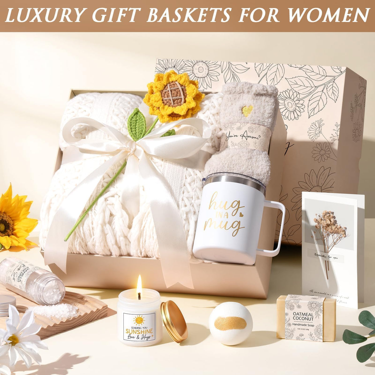 MAYICIVO vanilla coconut scented candle creates a calming spa-like ambiance.