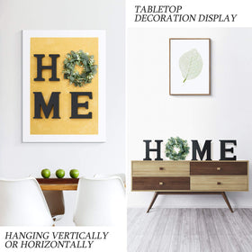 MAYICIVO wall hanging home sign displays versatile mounting options.