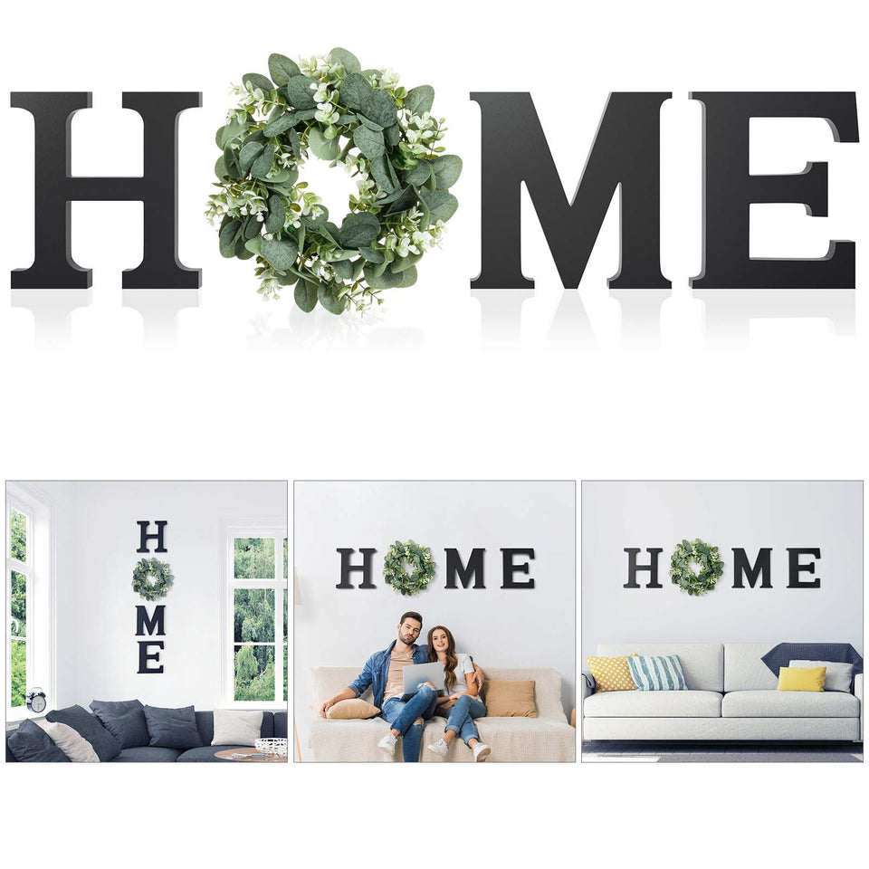 MAYICIVO wooden H letter adds warm farmhouse charm to living spaces.