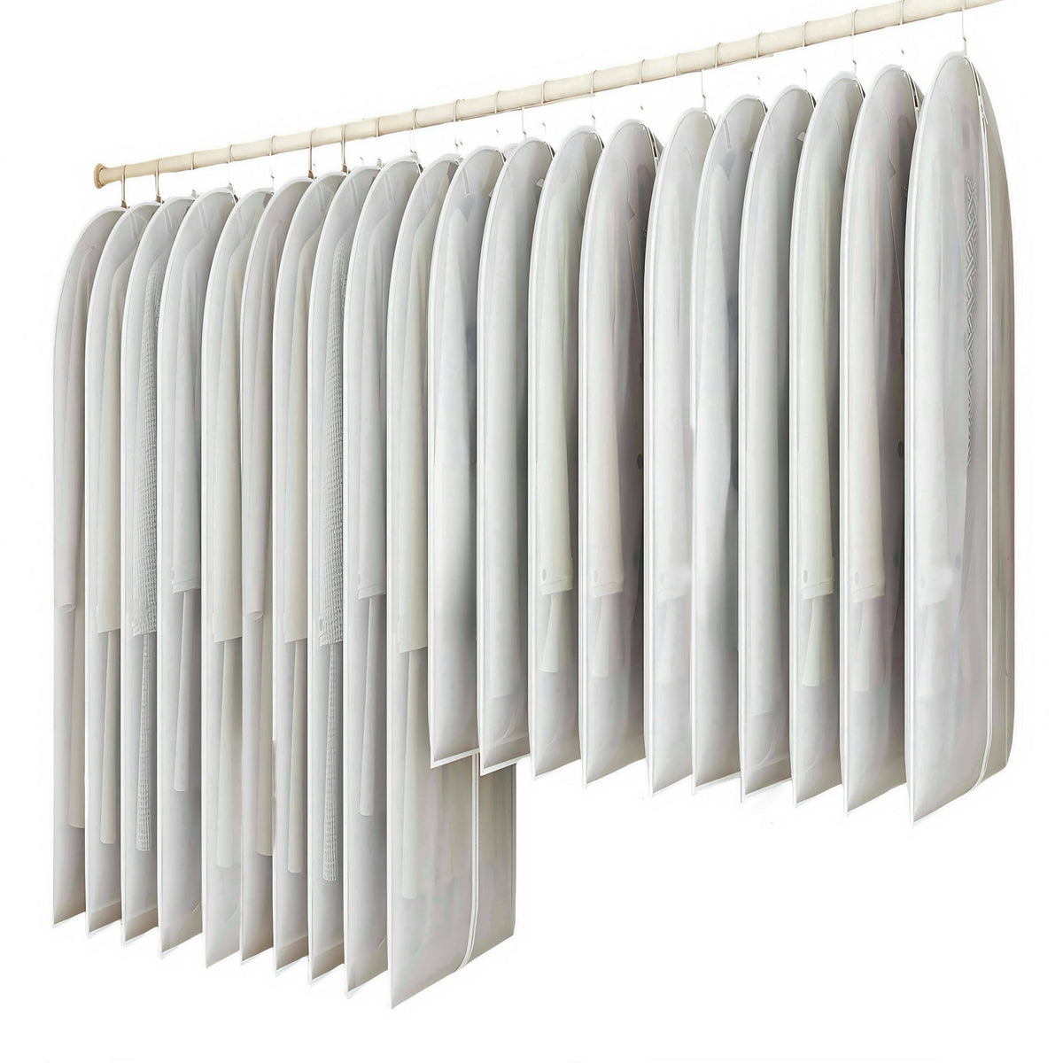 Maylmc garment bags 120x60cm protect coats and keep them visible.