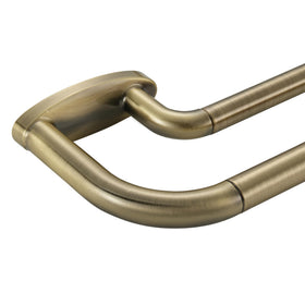 Mayrhyme double curtain rod front rod in antique bronze for large windows