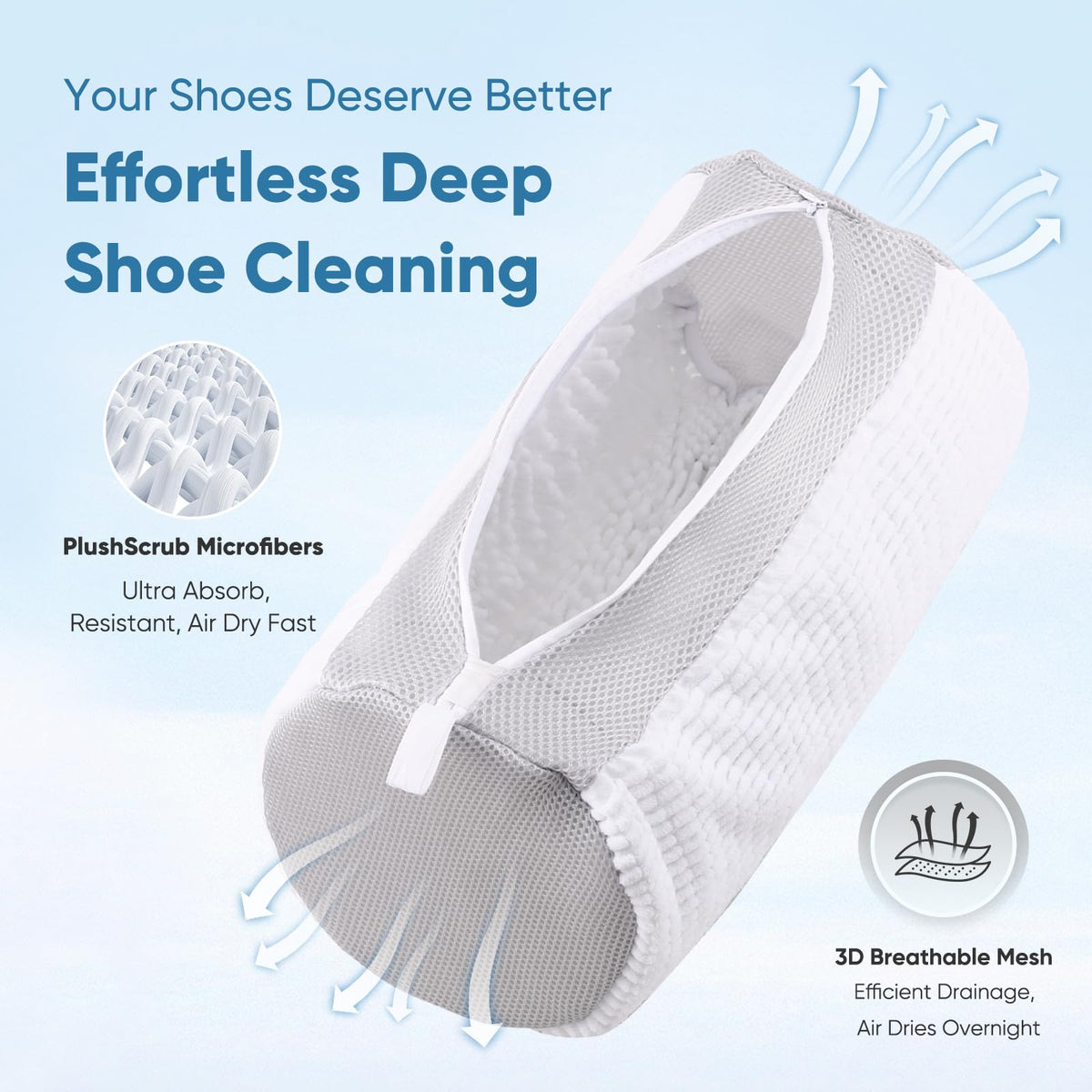 M-Better 2-in-1 wash system includes protective pouch for socks and insoles
