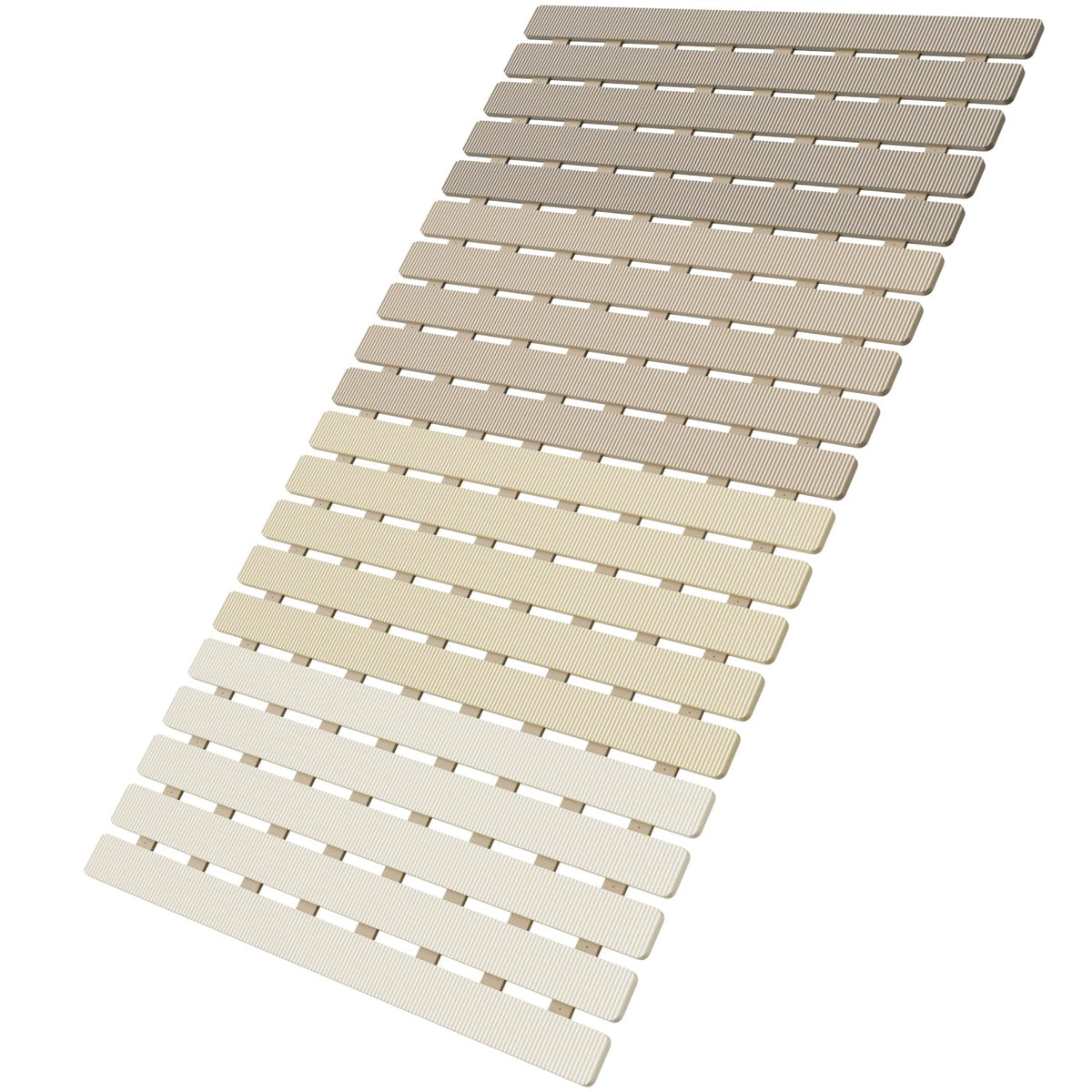 MBOSS bath mat with hundreds of suction cups for secure grip on smooth shower surfaces.