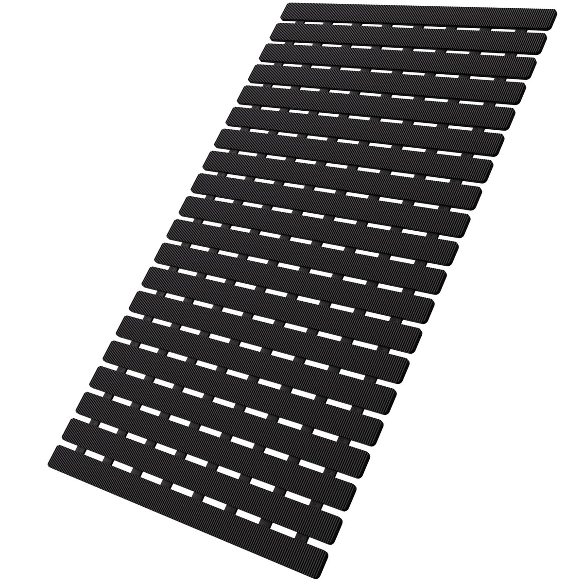 MBOSS bath mat with hundreds of suction cups for secure grip on smooth tub surfaces.