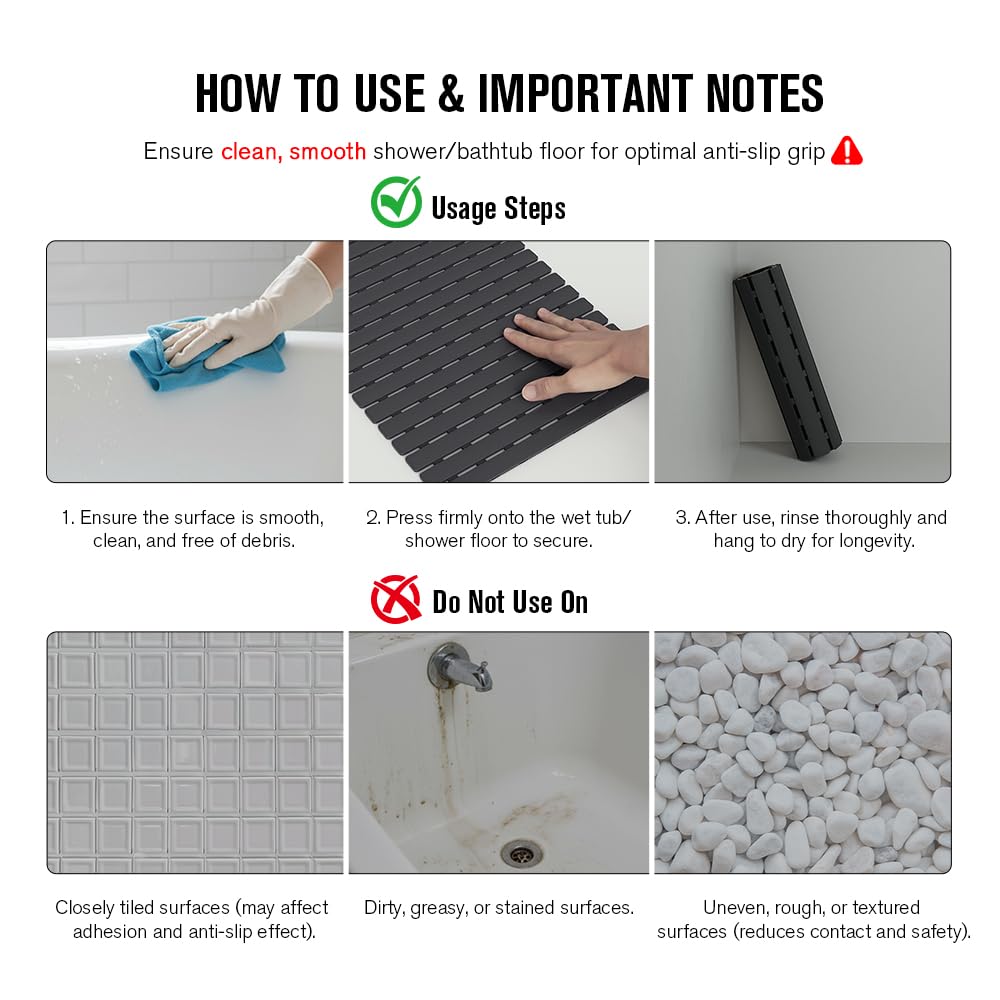 MBOSS bath mat suitable for home, gym, and spa showers for safer routines.