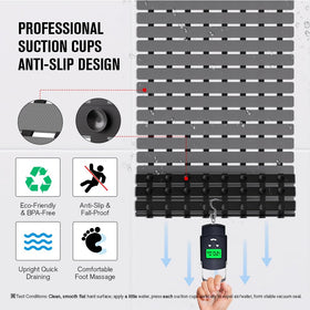 MBOSS mat drains water through holes to prevent pooling.