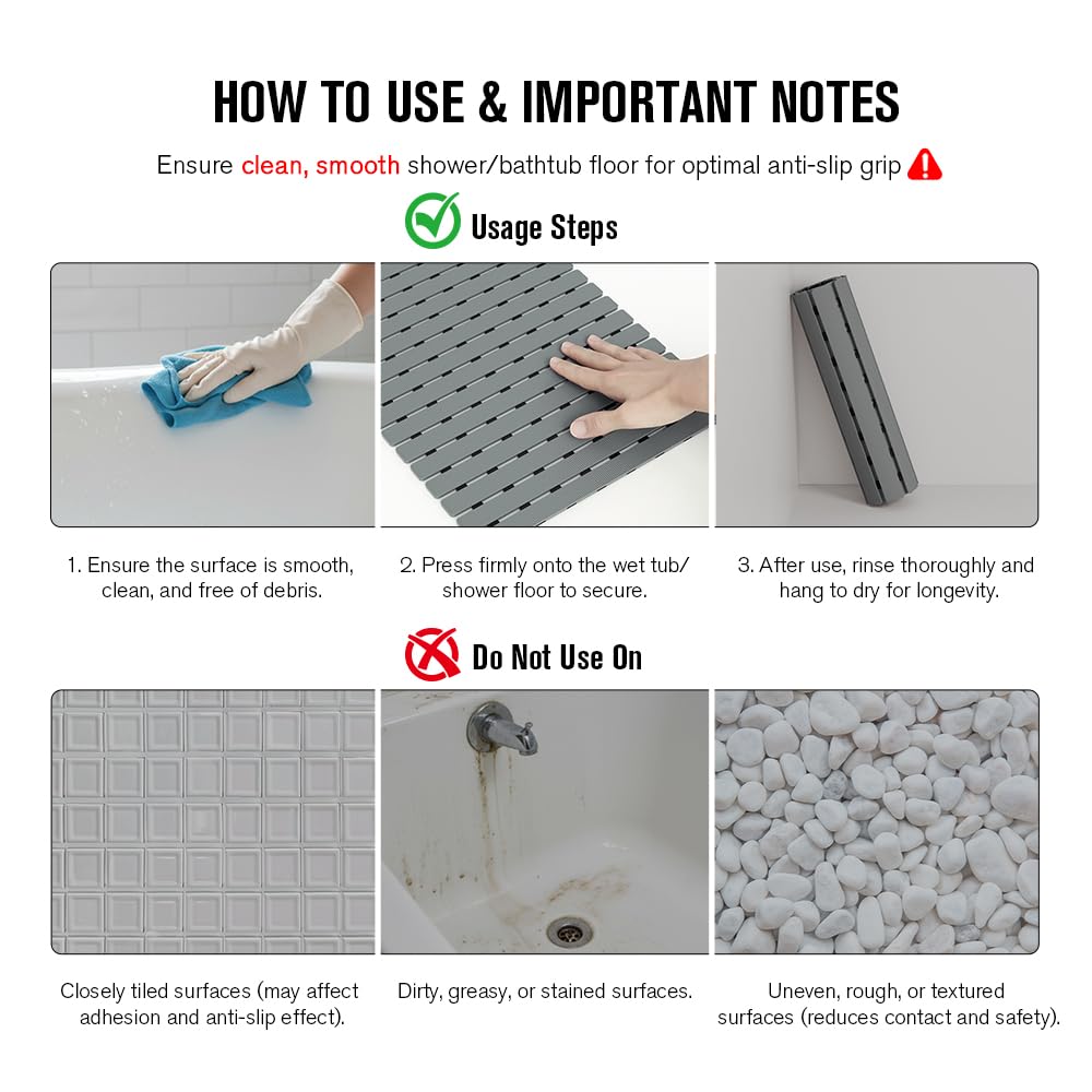 MBOSS mat on smooth surfaces stays secure during showers.