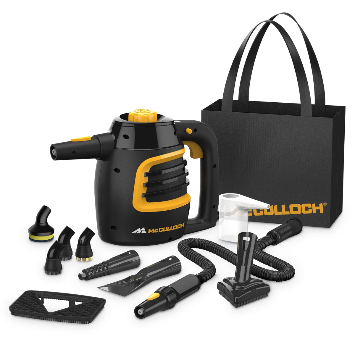 McCulloch MC1230 jet nozzle for deep steam cleaning and tough grime