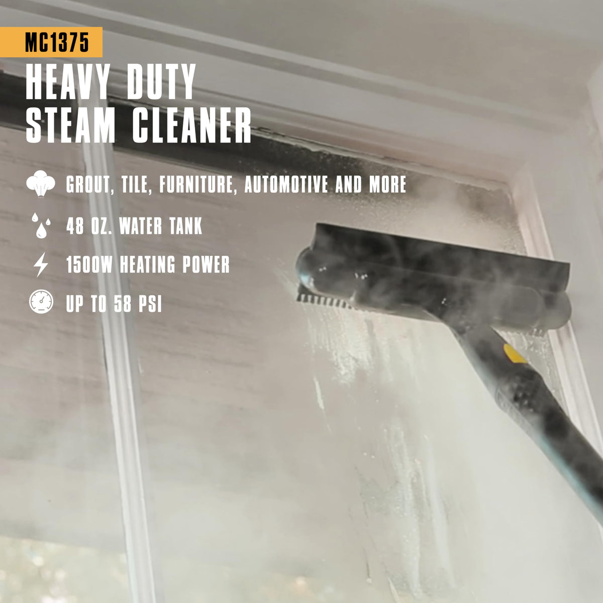 McCulloch MC1375 nylon brush for scrubbing grout and grime on surfaces