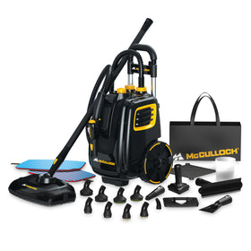 McCulloch MC1385 floor mop attachment for chemical-free floor cleaning and grout refresh.