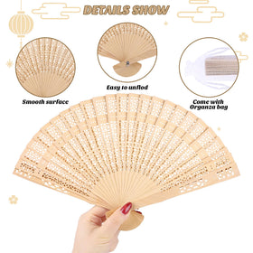 MCEAST fan in organza bag, easy to gift at receptions and showers.