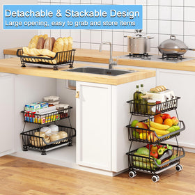 Mchoter pantry cart with wheels keeps kitchen items within reach on the move.