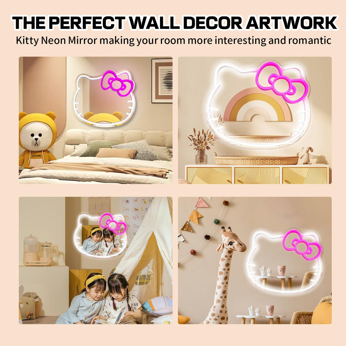 MCJSGSP gift ready neon sign mirror as a stylish teen room accent