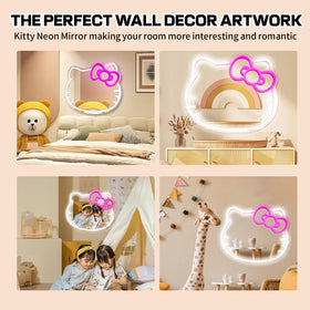 MCJSGSP gift ready neon sign mirror as a stylish teen room accent