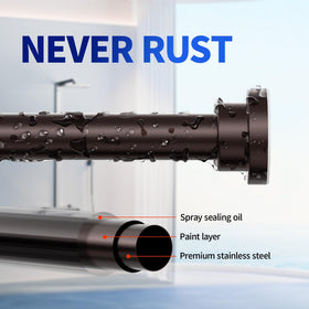 Mcrbeay bronze rod base with non-slip pattern to secure curtain
