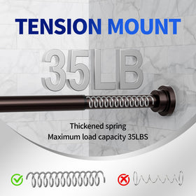 Mcrbeay bronze tension rod non-slip base grips walls securely