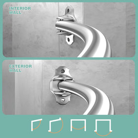 Mcrbeay curved shower rod rust resistance ensures lasting performance.