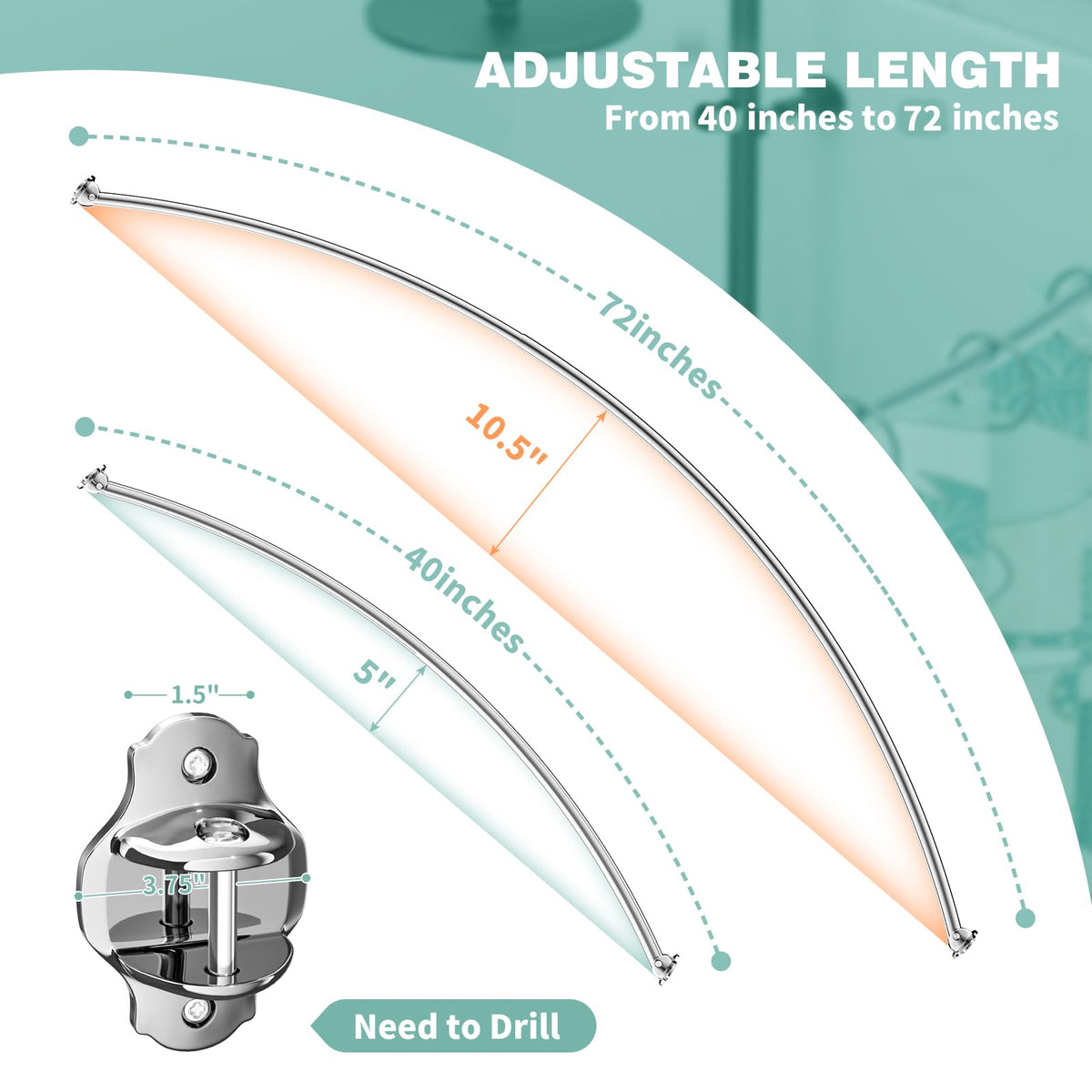 Mcrbeay two-piece rod installs quickly with clear steps.