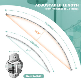 Mcrbeay two-piece rod installs quickly with clear steps.