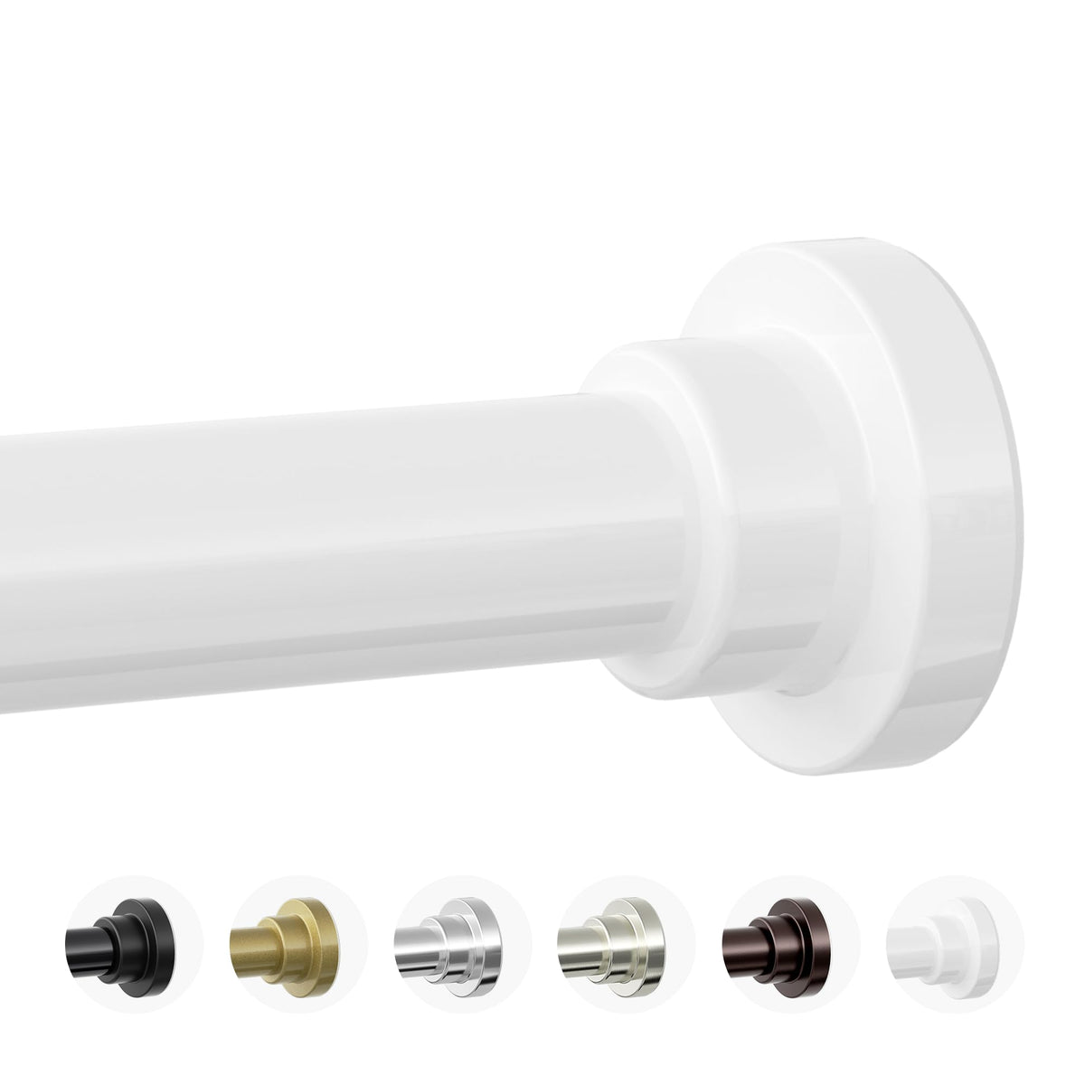 Mcrbeay heavy-duty 1in tension rod with sturdy support for baths and stalls