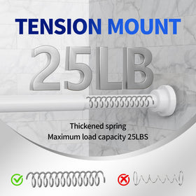 Mcrbeay non-slip base keeps the rod secure on various wall surfaces