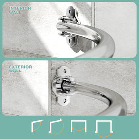 Mcrbeay rotating brackets allow angle adjustments for a perfect fit.