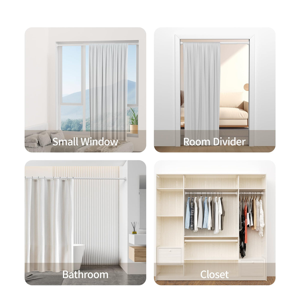 Mcrbeay no-rust white finish resists humidity and corrosion