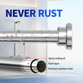 Mcrbeay tension rod adjustable from 28 to 74 inches for versatile spaces.